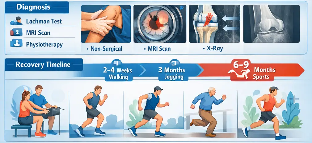 Ligament injury grades comparison showing Grade 1 mild sprain, Grade 2 partial tear and Grade 3 complete ligament tear